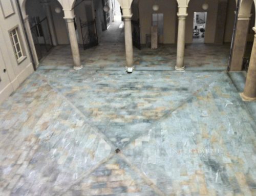 Ristrutturazione zona Alessandria – Bellisimo pavimento in luserna fiammata mista