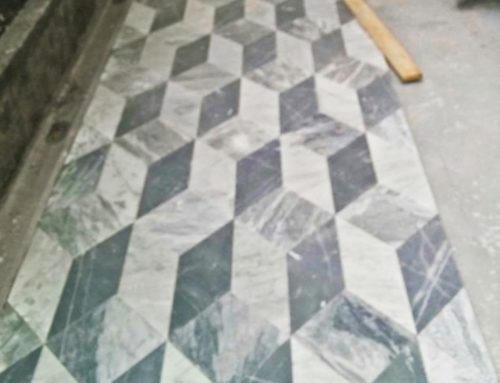 Fornitura eseguita Universita’ di Genova – Pavimento esterno 3 colorazioni di marmo